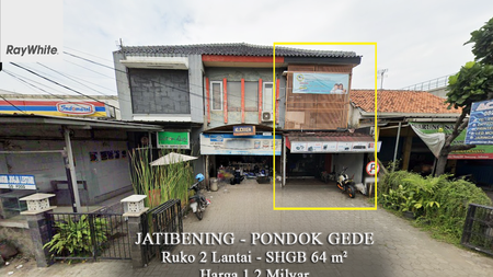 FOR SALE Murah Ruko 2 Lantai Jati Bening Raya Pondok Gede Bekasi