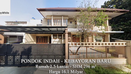 FOR SALE Murah Rumah Bagus 2.5 Lantai Baru Renovasi di Pondok Indah Kebayoran Baru Jakarta Selatan