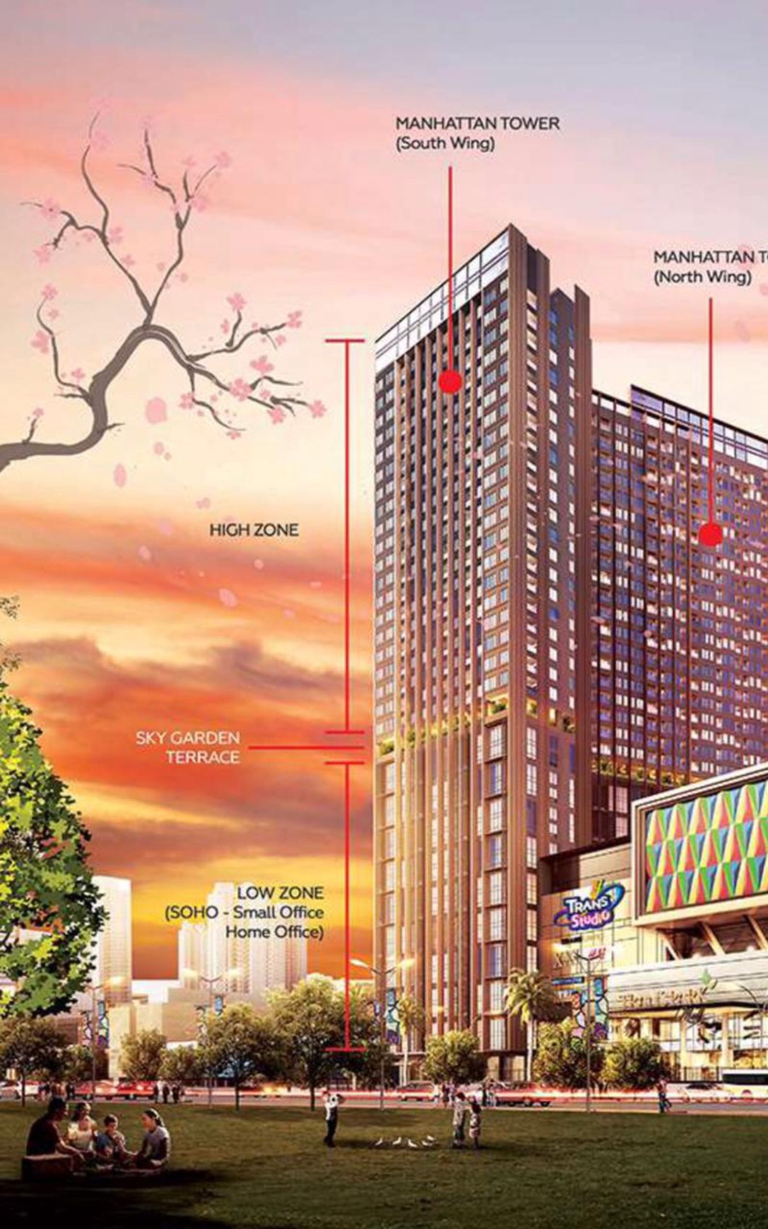 Dijual Apartemen Trans Park di Bintaro..