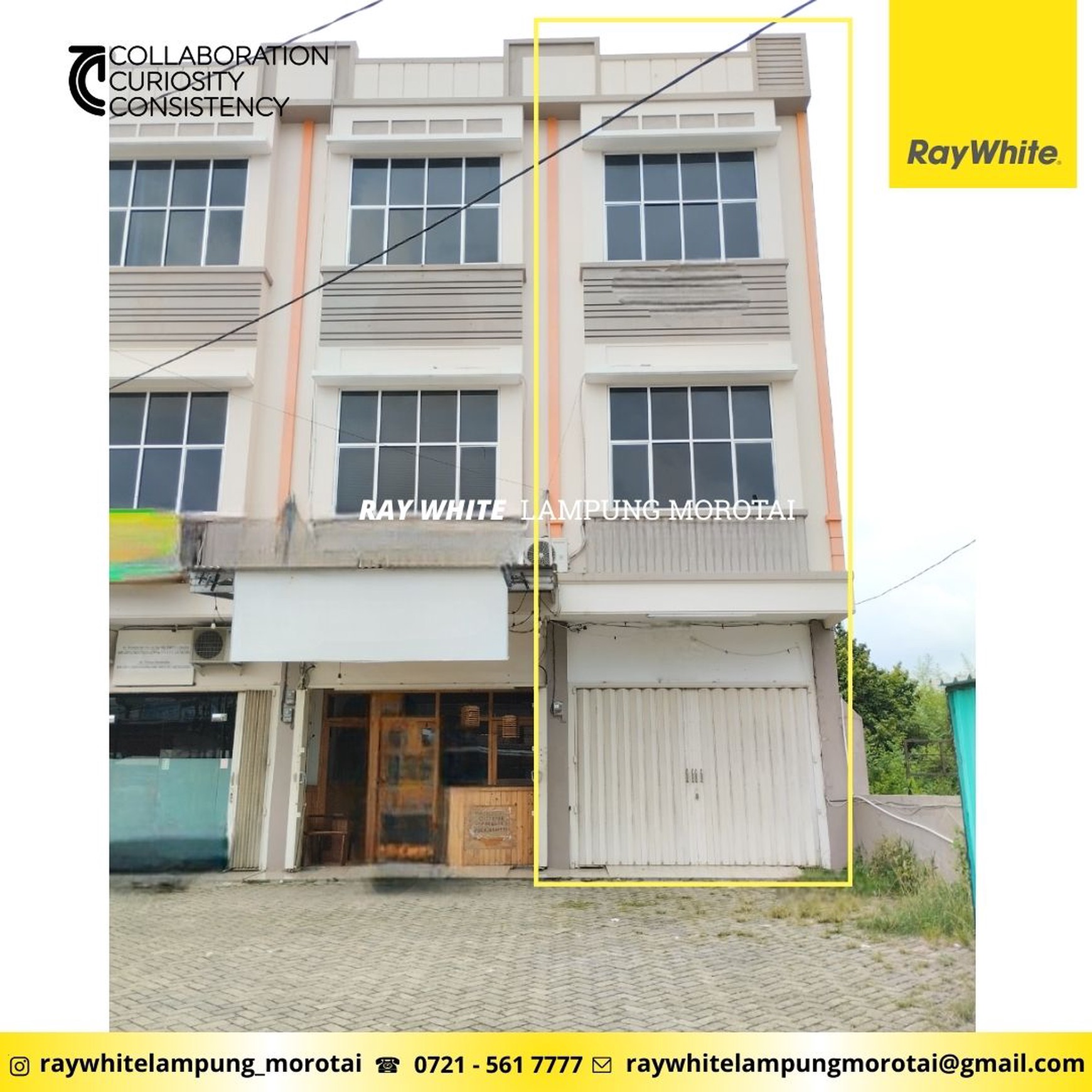 Disewakam Ruko Way Halim Bandar Lampung 3 Lantai