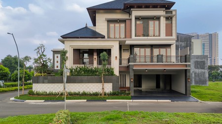 Rumah Brand New, Smart home hoek dgn pool di Dharmawangsa home, Bintaro