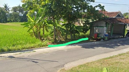 Tanah Sawah  Luas 299 Meter persegi, Lokasi Strategis dekat Jalan Srandakan, Pandak, Bantul