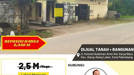 Dijual Cepat Rumah dan tanah di Talang Buruk Kota Palembang