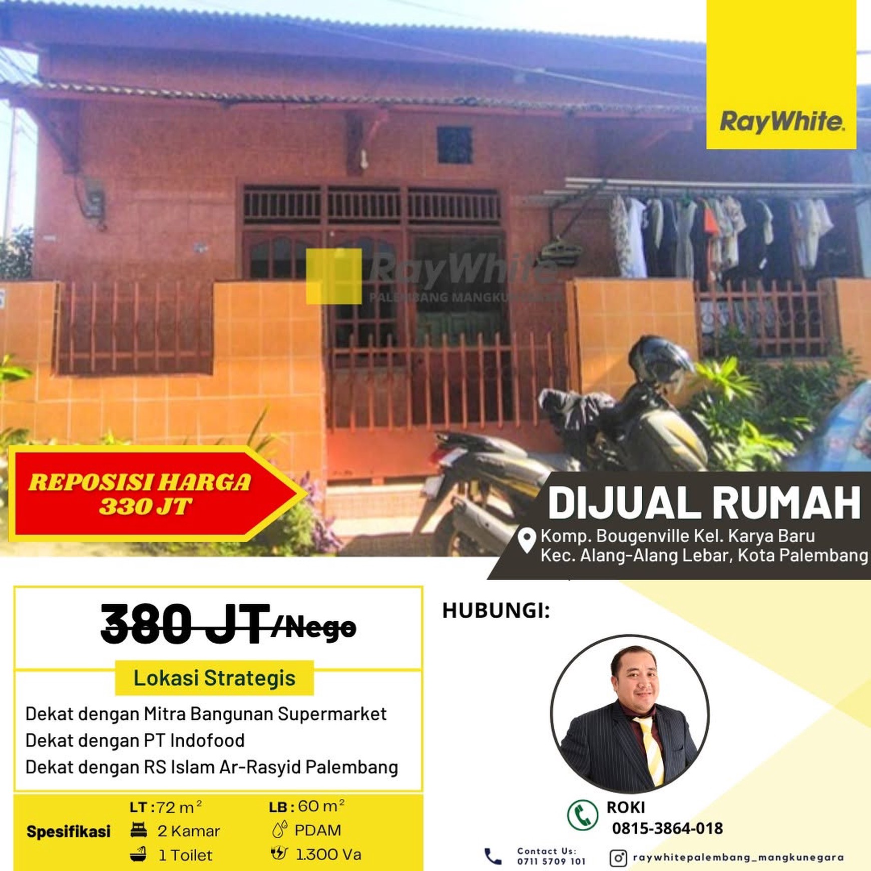 Dijual Rumah di Komplek Bougenville Kota Palembang