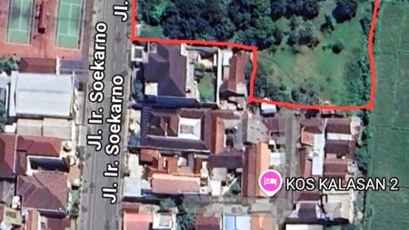 Tanah di Jl. Ir. Soekarno - Kota Blitar, Luas 3700 m2, SHM, Hadap Barat, Dekat Makam Bung Karno - CT -