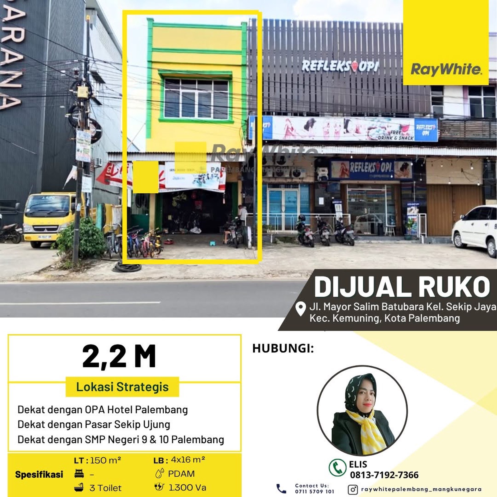 Ruko murah  mayor Salim batubara dijual cepat