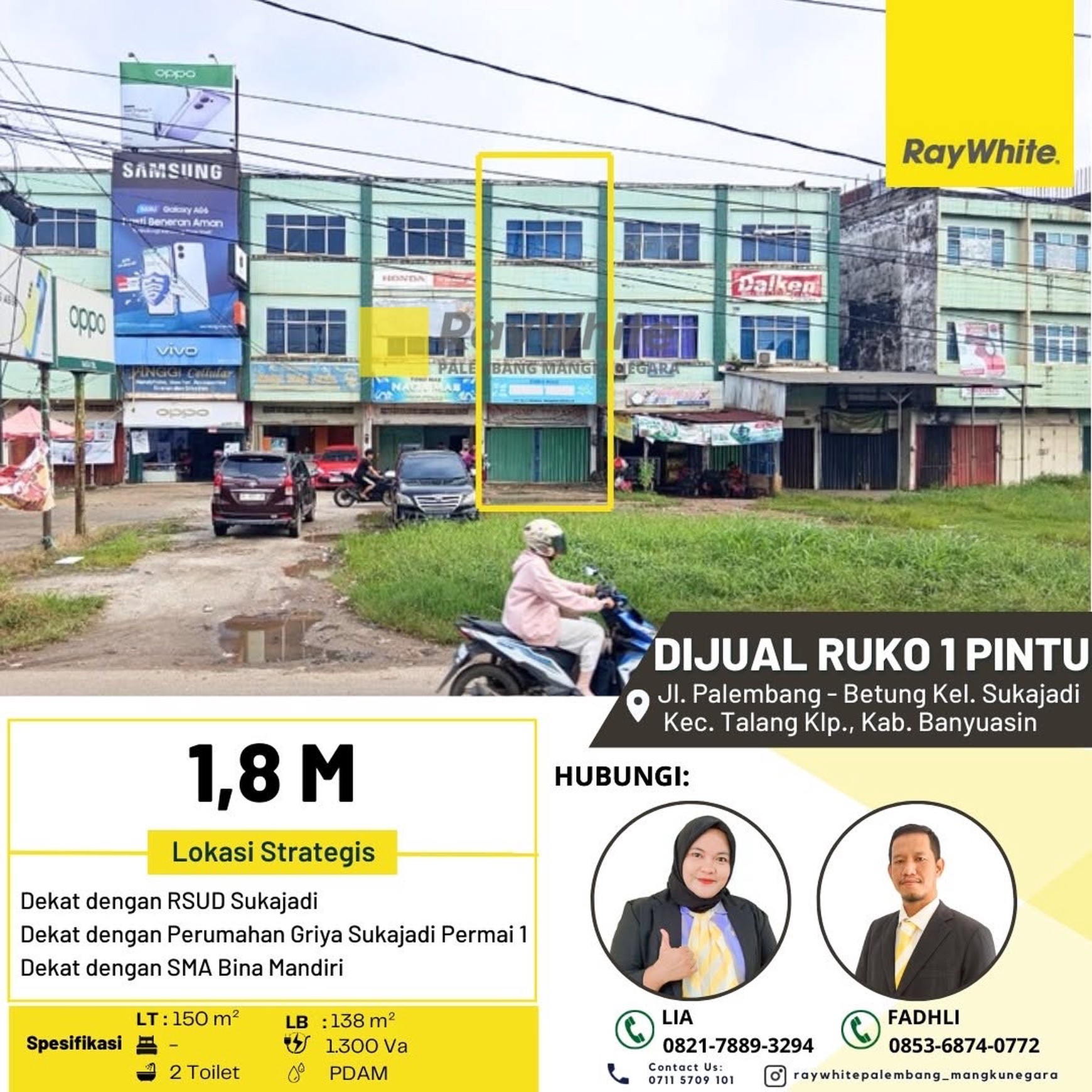 RUKO PALEMBANG BETUNG JUAL CEPAT 