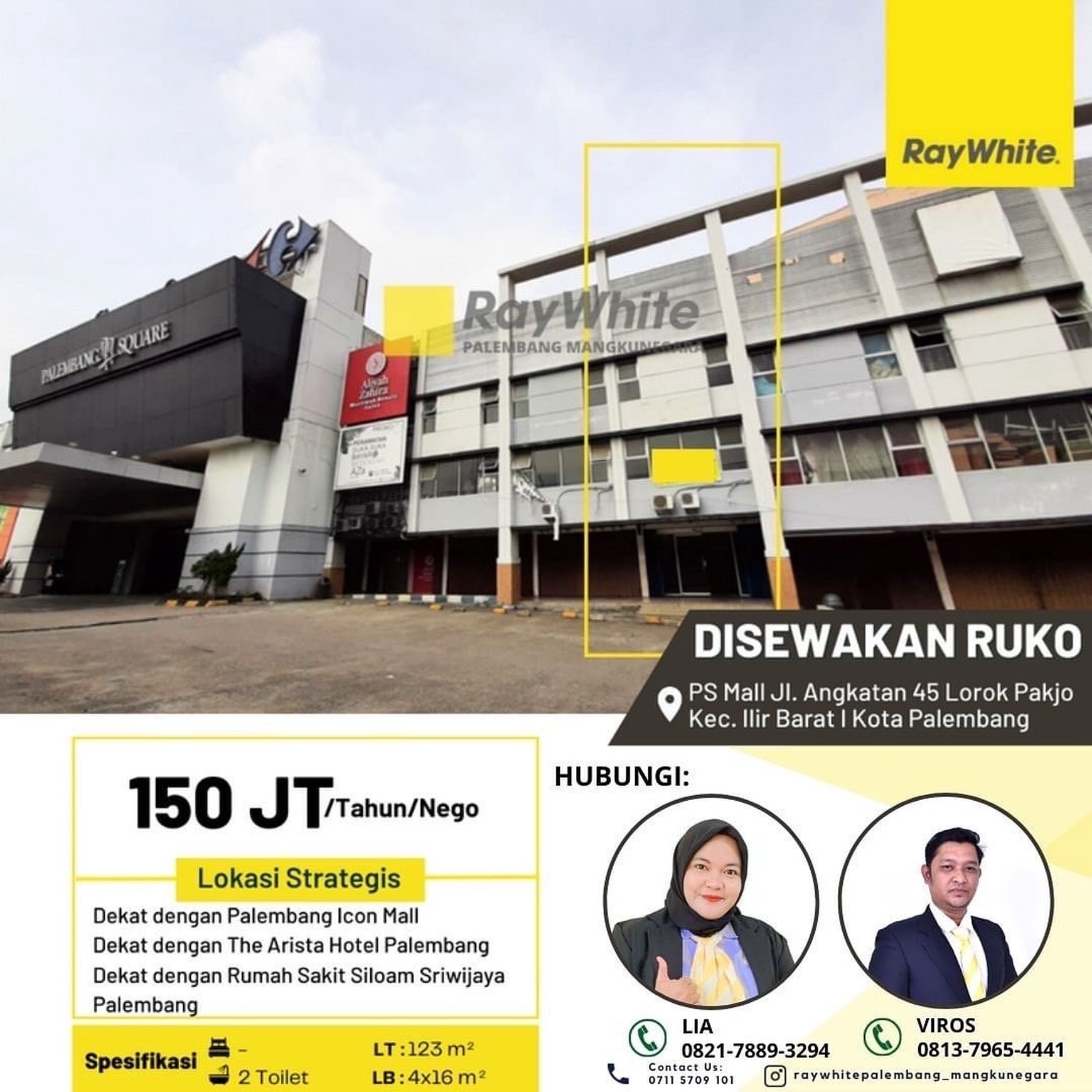 SEWA RUKO MURAH PALEMBANG