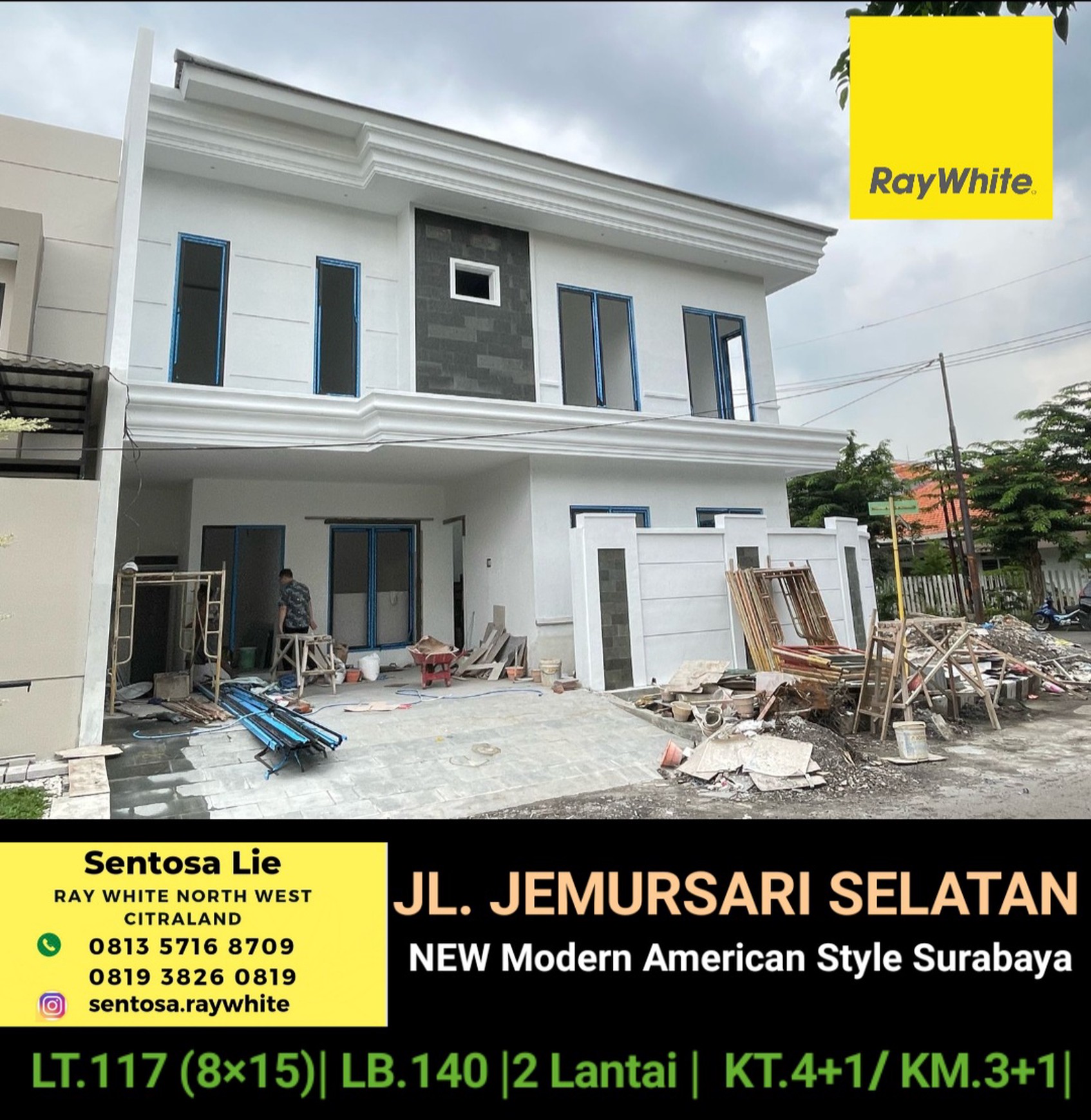 2 Milyar-an Dijual Rumah Baru Jemursari Selatan Surabaya Dekat Raya Jemursaru, Ubaya, Prapen, Jemur Andayani, Uk Petra Siwalankerto