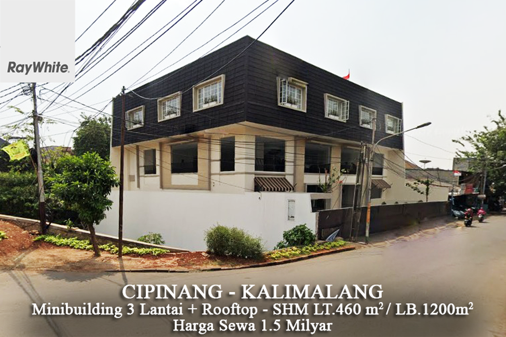 FOR RENT Gedung / Minibuilding 3 Lantai + Rooftop Cipinang Kalimalang Jakarta Timur