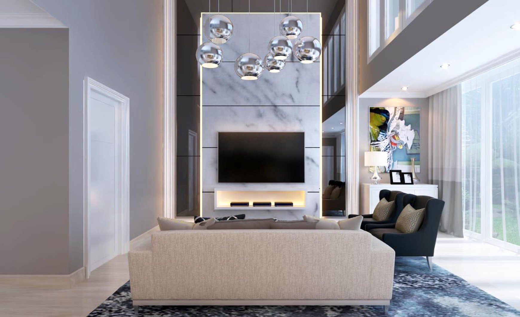 Rumah di Puri Galaxy - bangunan baru , design interior mewah., - TAN -