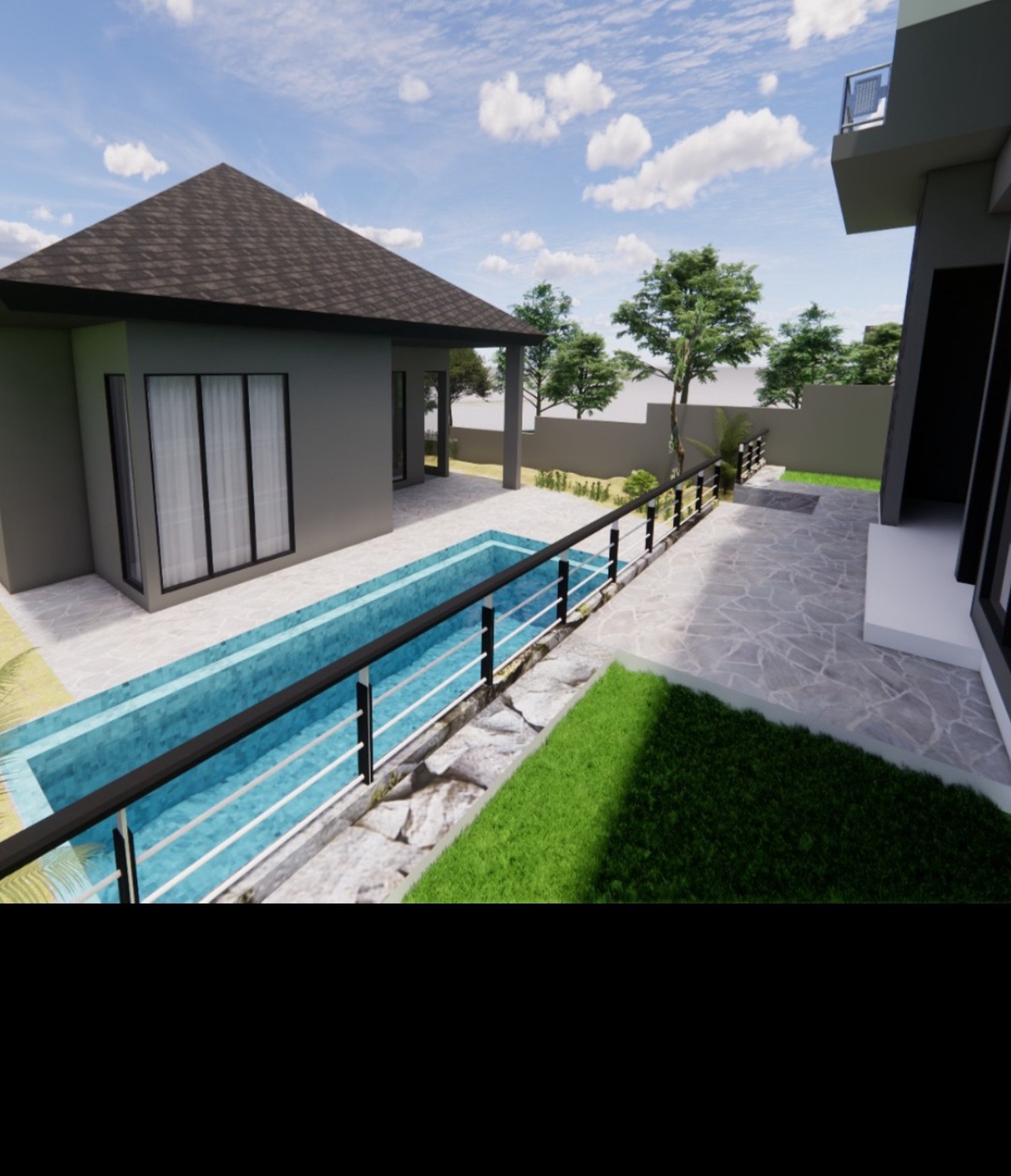 Murah Dijual 437 m2 Private Pool Rumah Villa The Taman Dayu Pandaan Jatim - New Baru Modern Ada Kolam Renang Pribadi Dekat Lapangan Golf Taman Dayu - Ciputra Golf - Dekat Akses Tol