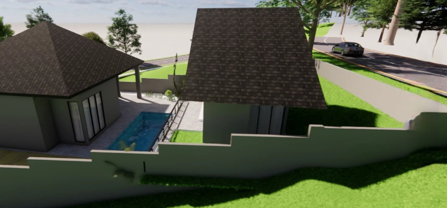 Murah Dijual 437 m2 Private Pool Rumah Villa The Taman Dayu Pandaan Jatim - New Baru Modern Ada Kolam Renang Pribadi Dekat Lapangan Golf Taman Dayu - Ciputra Golf - Dekat Akses Tol