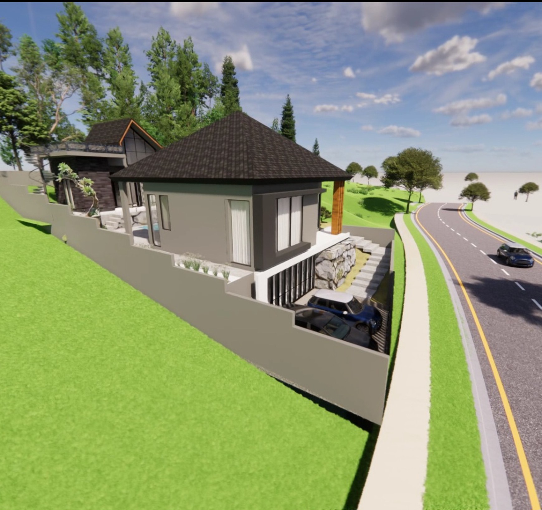 Murah Dijual 437 m2 Private Pool Rumah Villa The Taman Dayu Pandaan Jatim - New Baru Modern Ada Kolam Renang Pribadi Dekat Lapangan Golf Taman Dayu - Ciputra Golf - Dekat Akses Tol