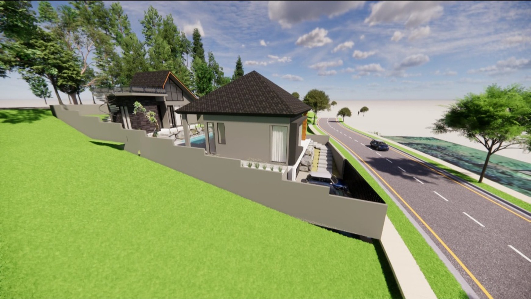 Murah Dijual 437 m2 Private Pool Rumah Villa The Taman Dayu Pandaan Jatim - New Baru Modern Ada Kolam Renang Pribadi Dekat Lapangan Golf Taman Dayu - Ciputra Golf - Dekat Akses Tol