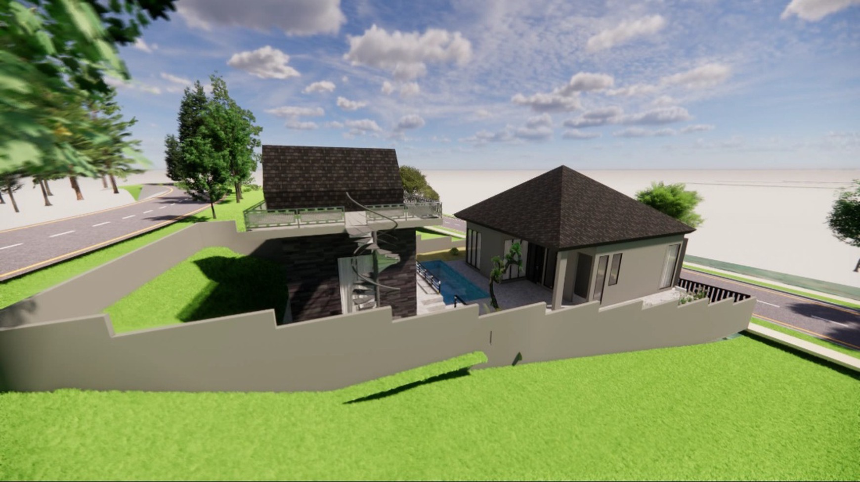 Murah Dijual 437 m2 Private Pool Rumah Villa The Taman Dayu Pandaan Jatim - New Baru Modern Ada Kolam Renang Pribadi Dekat Lapangan Golf Taman Dayu - Ciputra Golf - Dekat Akses Tol