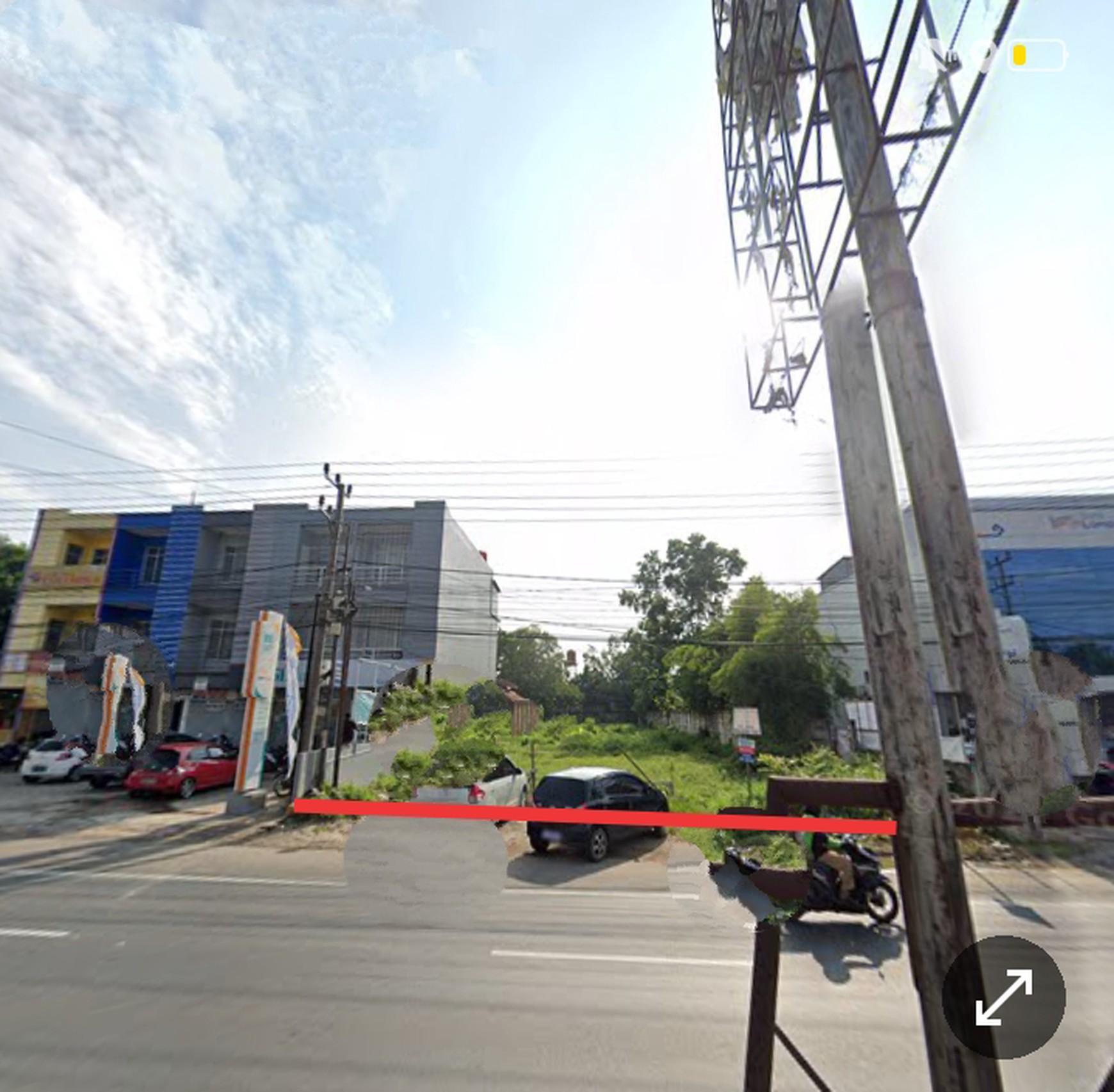 Tanah kosong ukuran 1.460 meter ( 16 x 92 ) dijalan Raya Jalur dua Lintas Sumatera pasar Natar desa Merak Batin Natar, Lampung Selatan (Lampung)