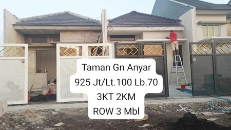 Rumah Baru Gress di Taman Gunung Anyar Surabaya Timur, Minimalis, Lokasi Dekat RAYA MERR - LT -