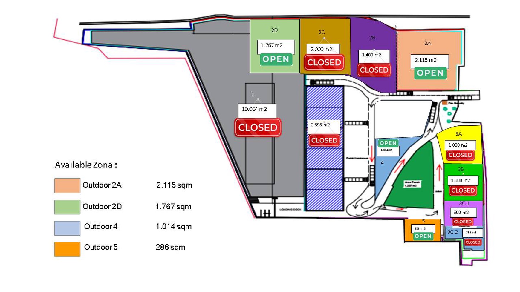 Gudang Outdoor @ Rest Area Km.19B, Toll Jakarta-Cikampek