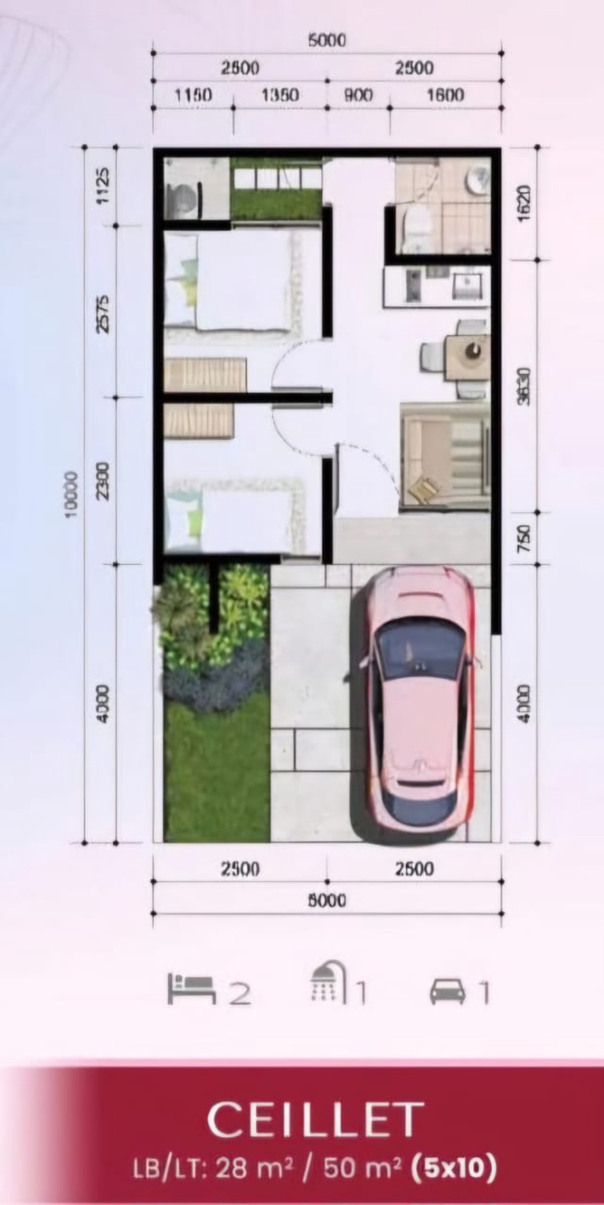 Hot Rent. Rumah brand new Citra Garden Serpong Bellefleur, Cisauk
