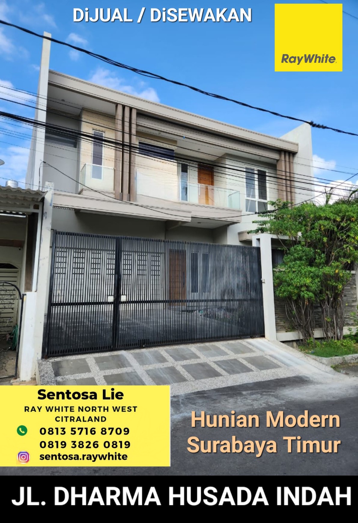Dijual Rumah Dharma Husada Indah Surabaya Timur Dekat Galaxy Mall, Kampus Unair, ITS, Bon Cafe, Bon Ami