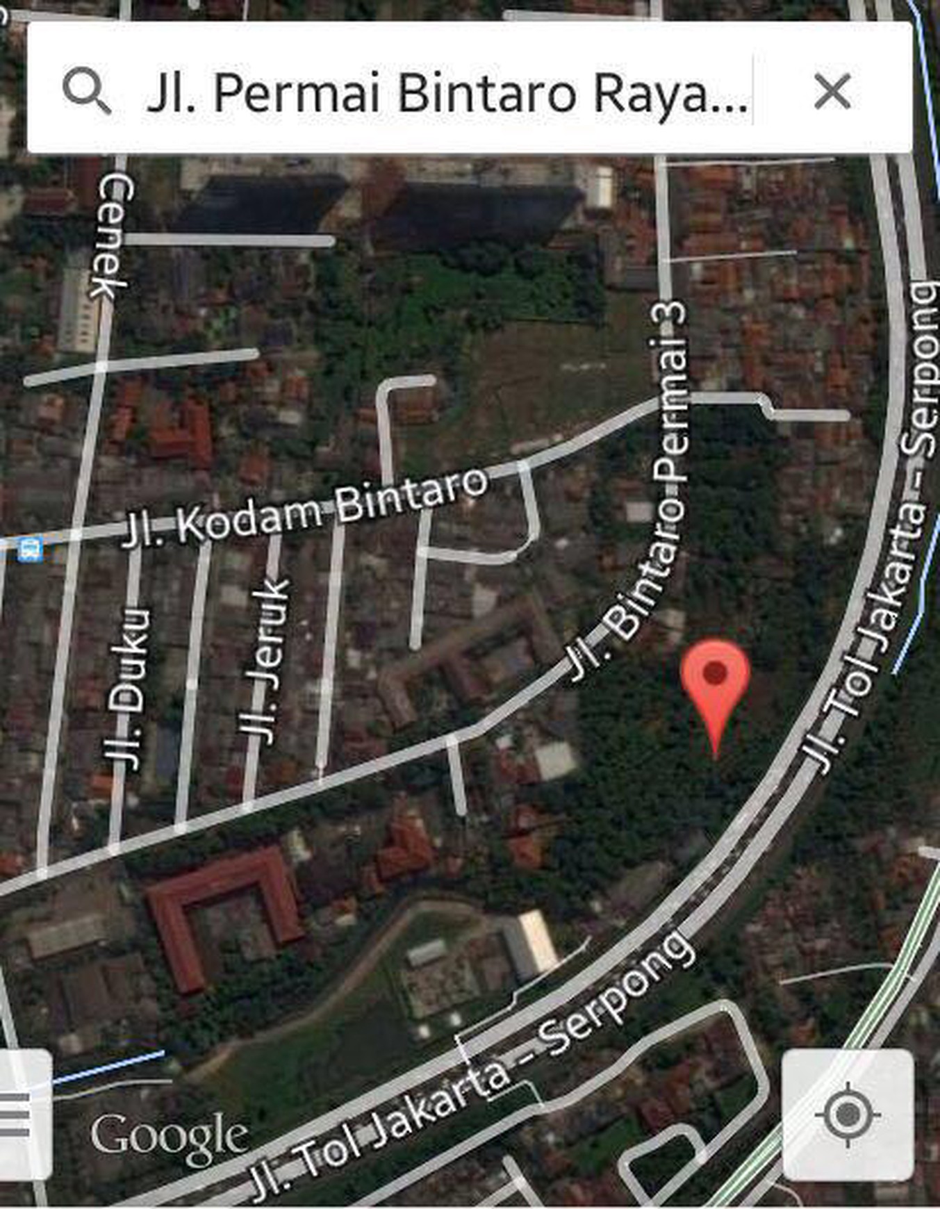 Tanah siap bangun cocok untuk cluster di Kodam Bintaro