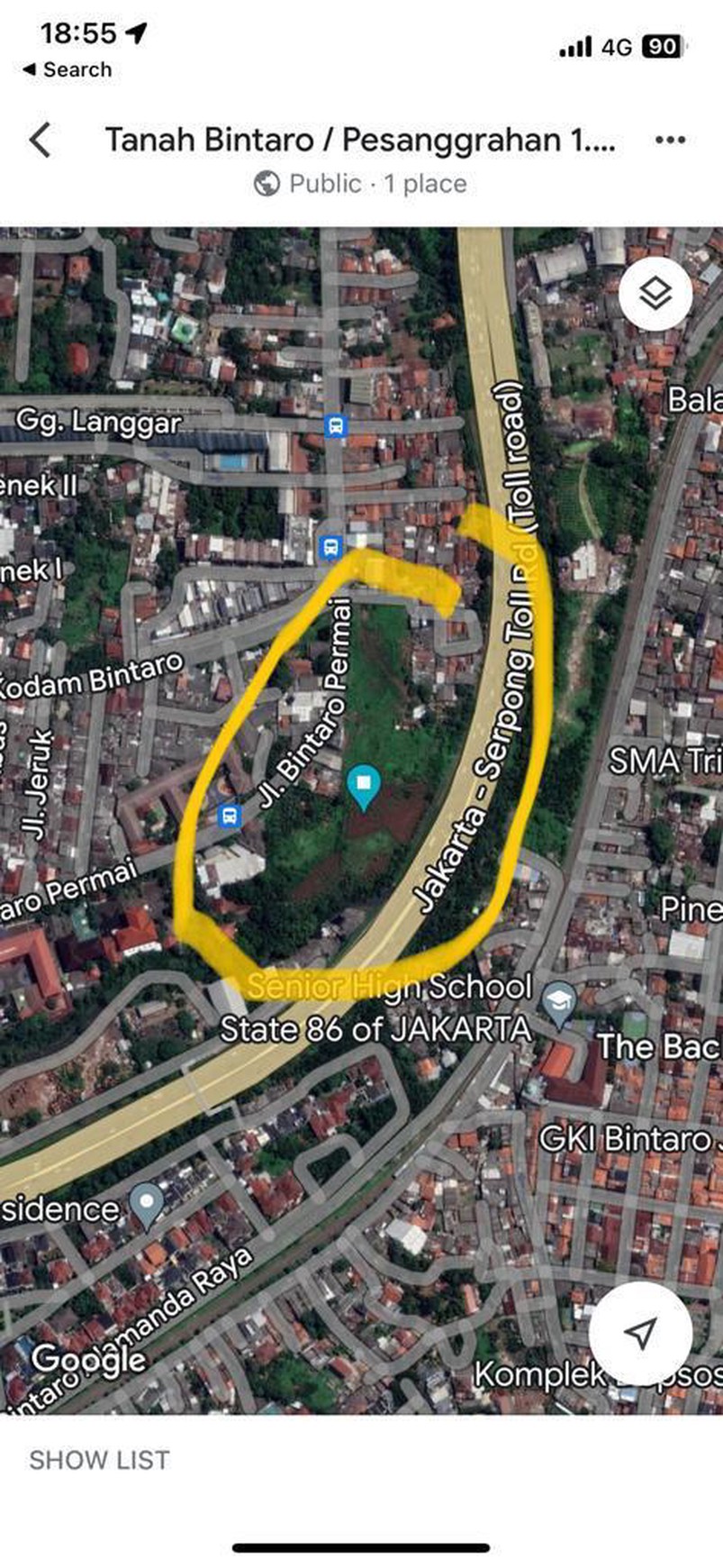 Tanah siap bangun cocok untuk cluster di Kodam Bintaro