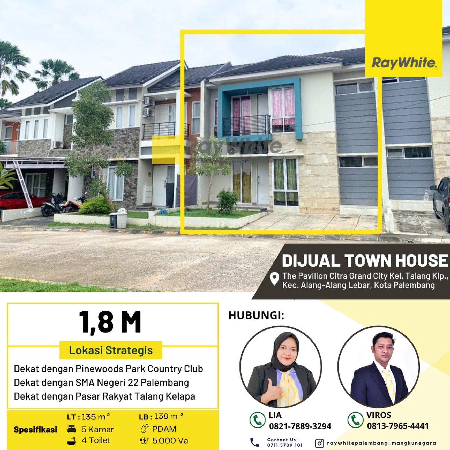 town house mewah palembang