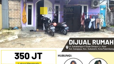 Dijual Rumah di Jl. Sukabangun II Soak Simpur Lr. Kaur Kel. Sukajaya, Kec. Sukarami, Kota Palembang