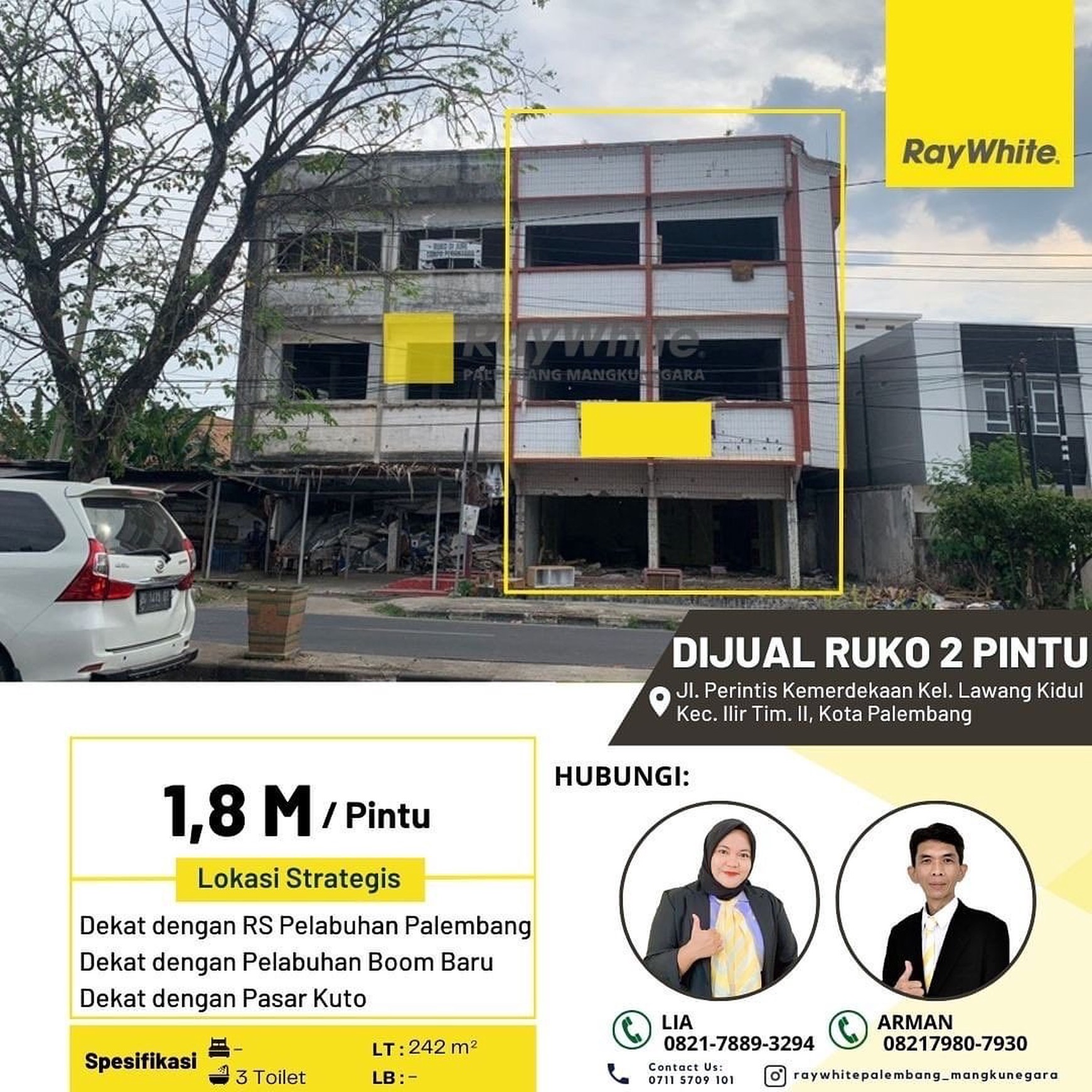 JUAL RUKO 2 PINTU
