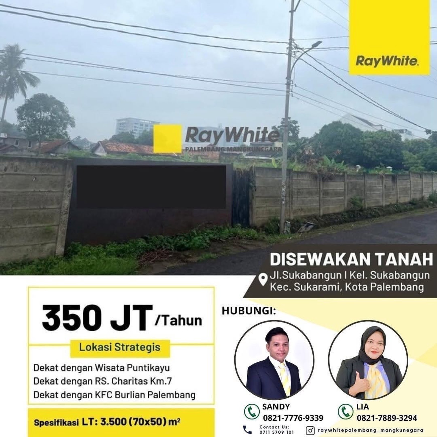 TANAH SEWA MURAH MERIAH PALEMBANG 