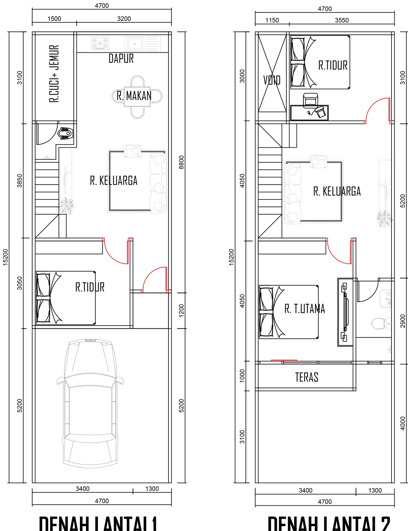 Rumah 2 Lantai Harga Terjangkau di Pondok Rangon - Luas, Modern & Ada Carport!