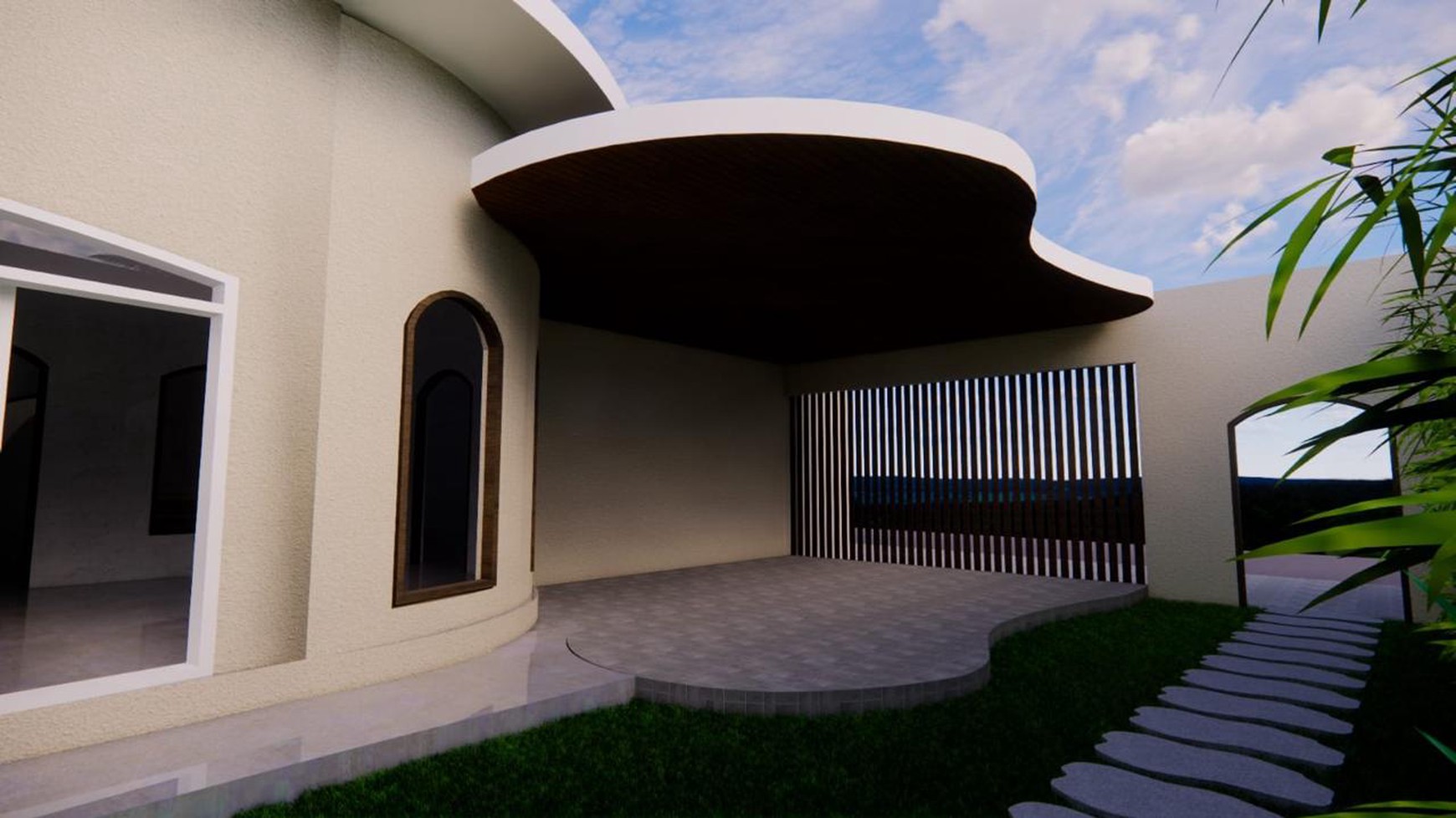 Off Plan Project - Elegant Curved Design Villa with Modern Tropical Aesthetic