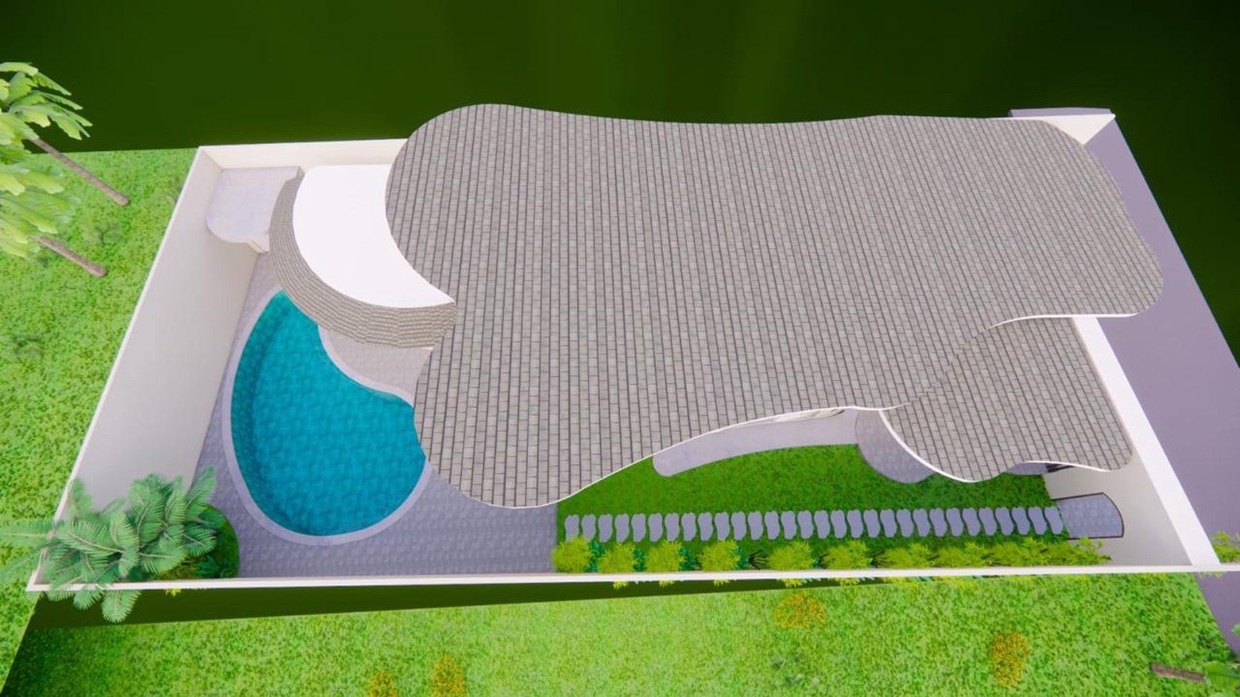 Off Plan Project - Elegant Curved Design Villa with Modern Tropical Aesthetic