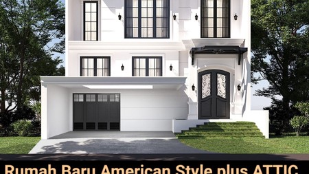 Dijual Rumah Baru Pakuwon Indah - American Classic Plus Attic Dekat Citraland, Graha Family, Dian Istana, Royal Residence