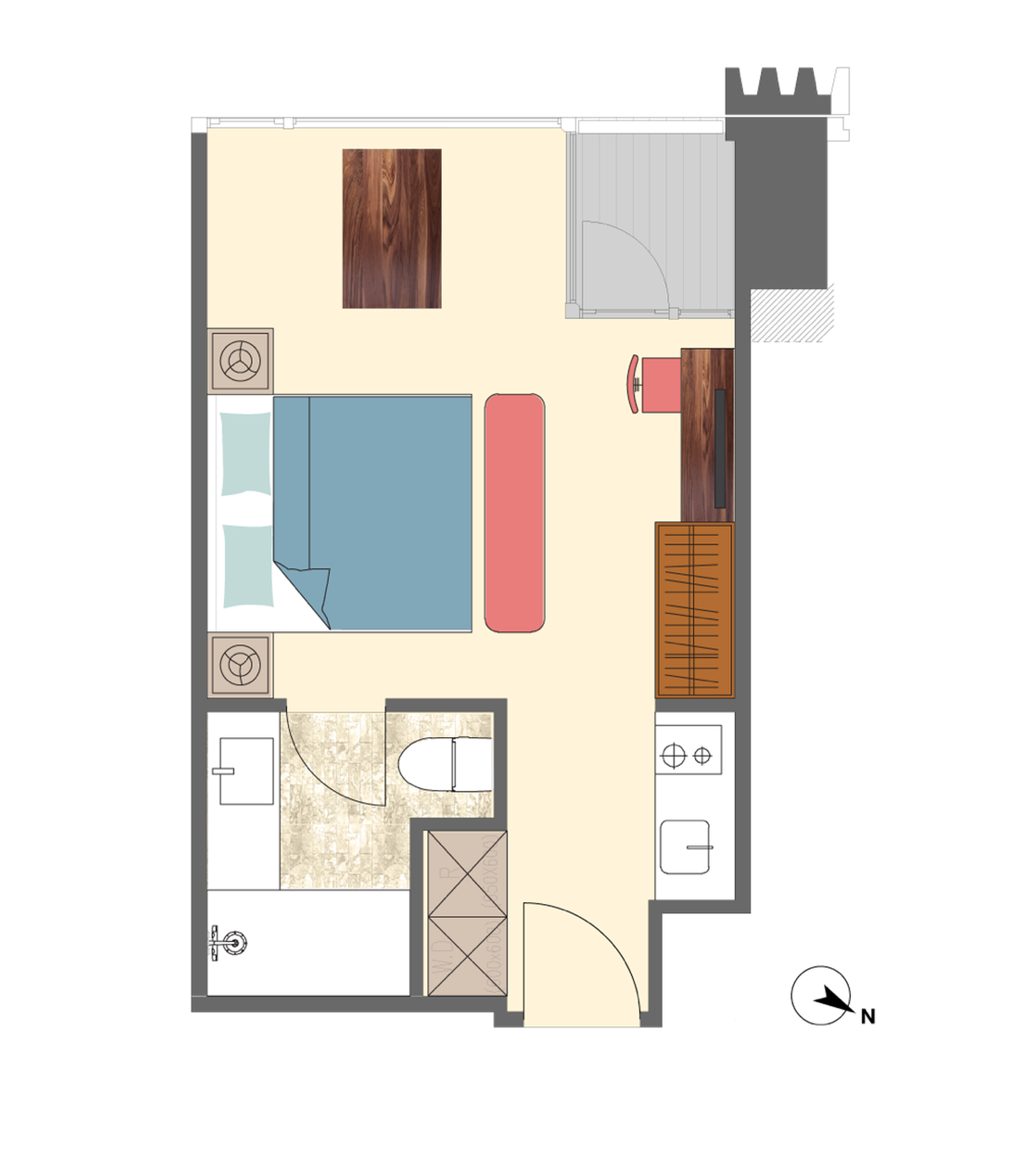 Apartemen 1BR Newport Orange County - Cocok untuk Ekspatriat, Lokasi Favorit !