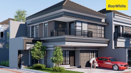 Dijual Rumah 2 lantai Hook di Sutorejo Selatan Surabaya