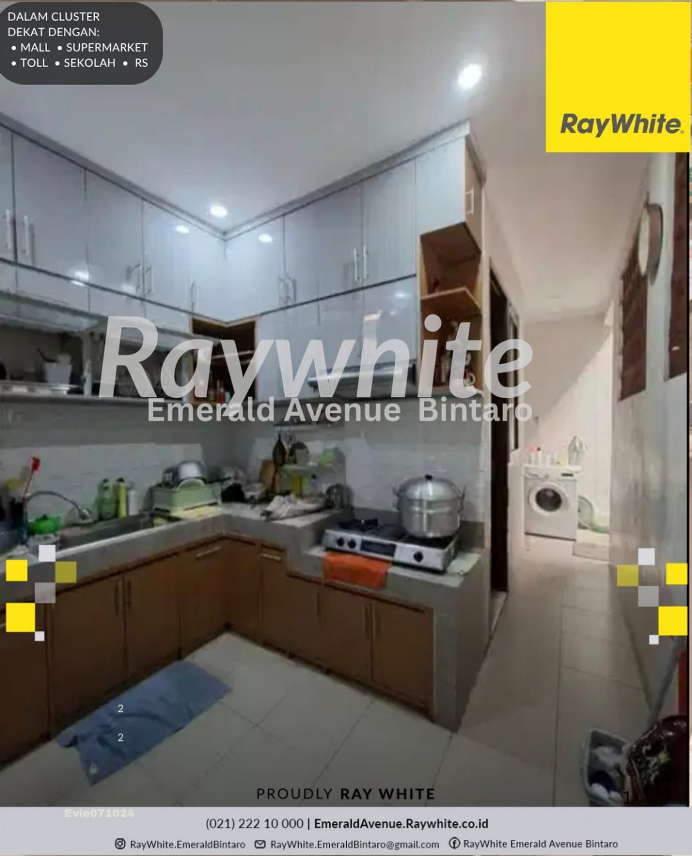 Rumah dalam cluster,jalan lebar di Bintaro Jaya 9