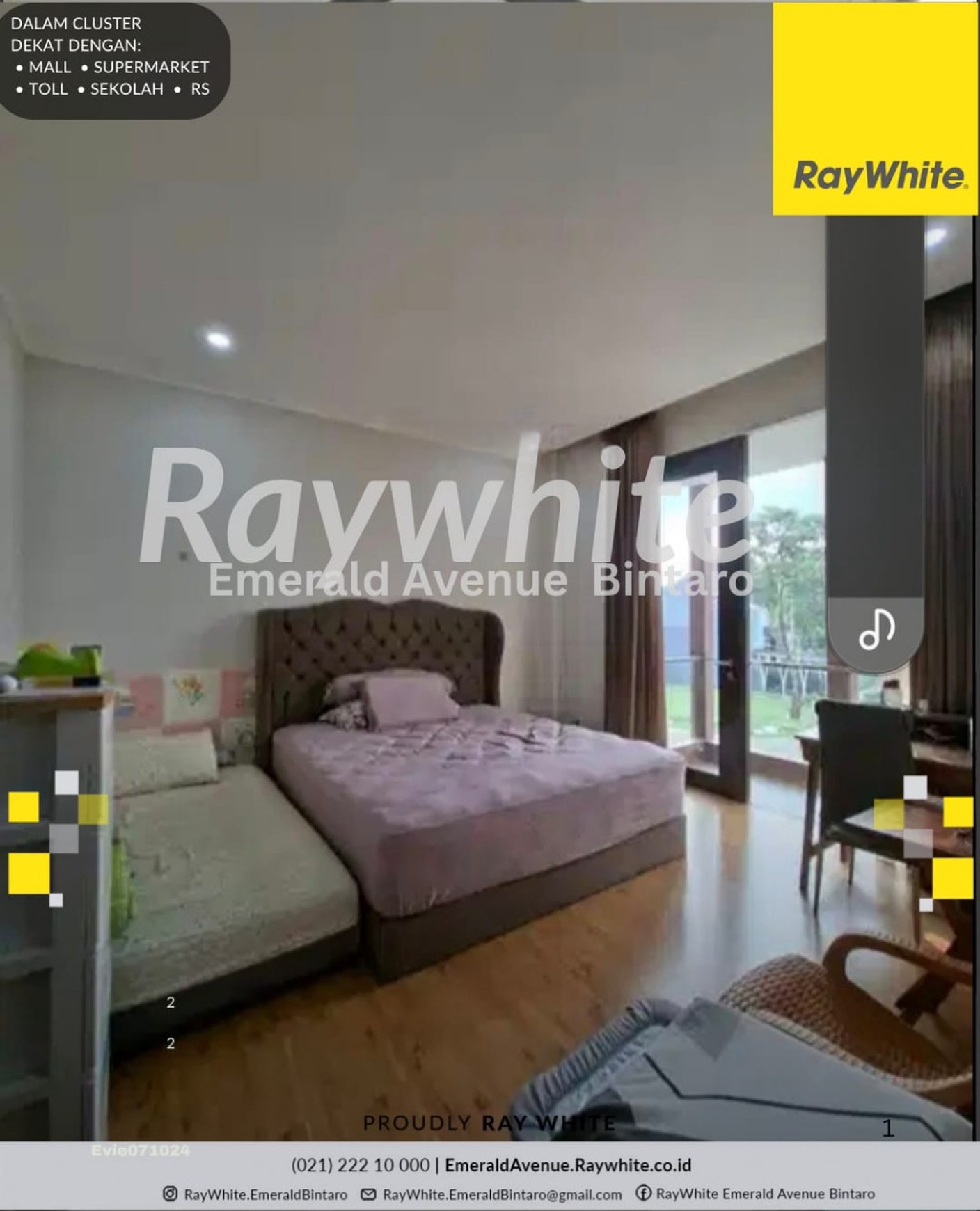 Rumah dalam cluster,jalan lebar di Bintaro Jaya 9