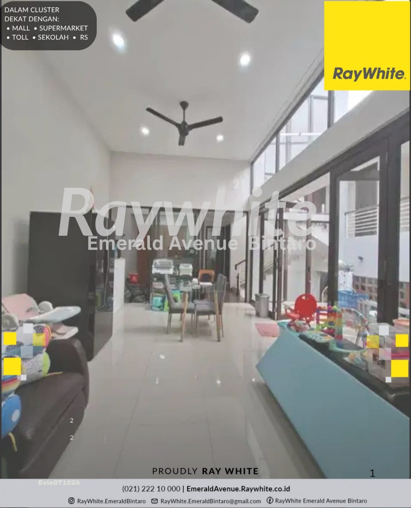 Rumah dalam cluster,jalan lebar di Bintaro Jaya 9