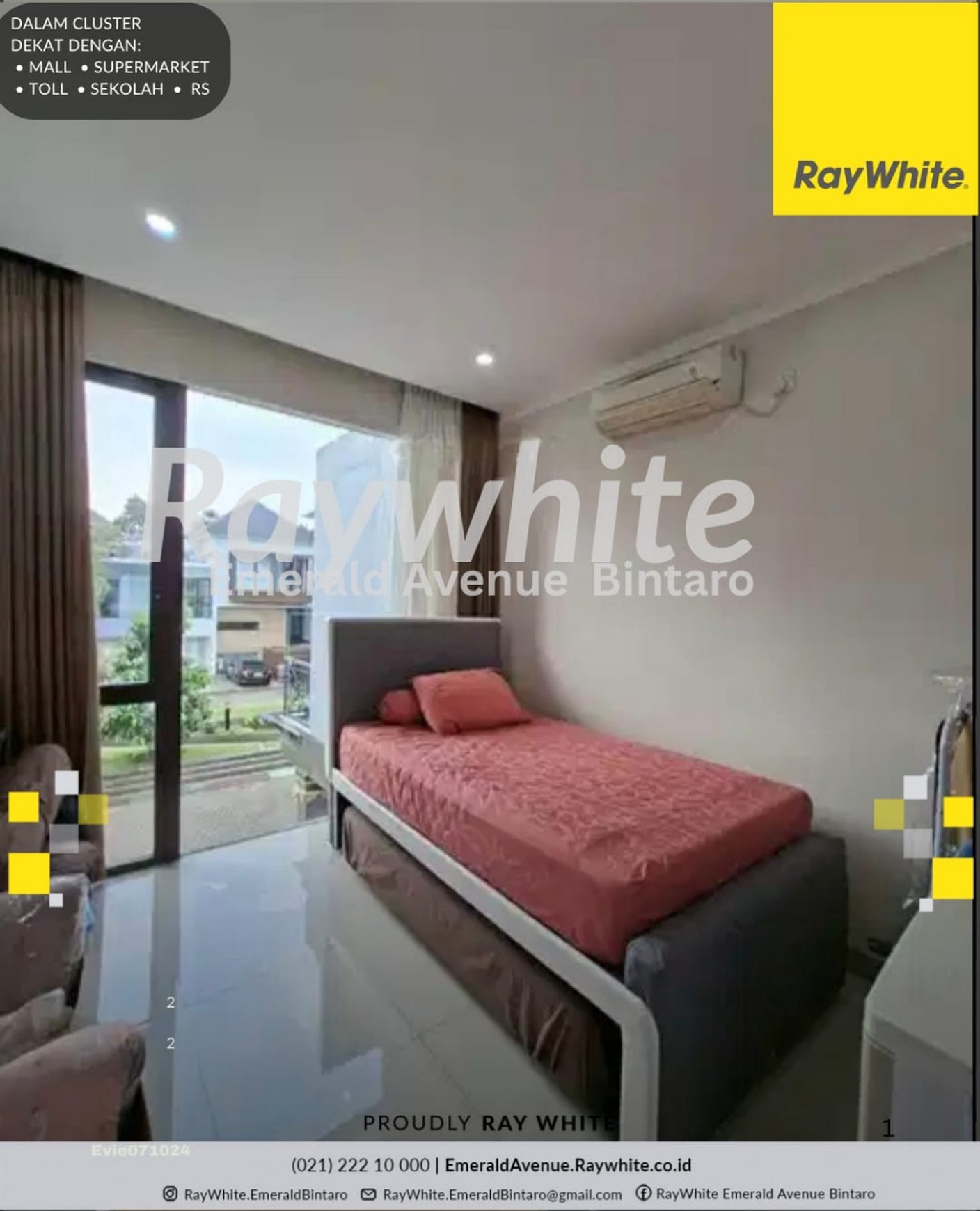 Rumah dalam cluster,jalan lebar di Bintaro Jaya 9