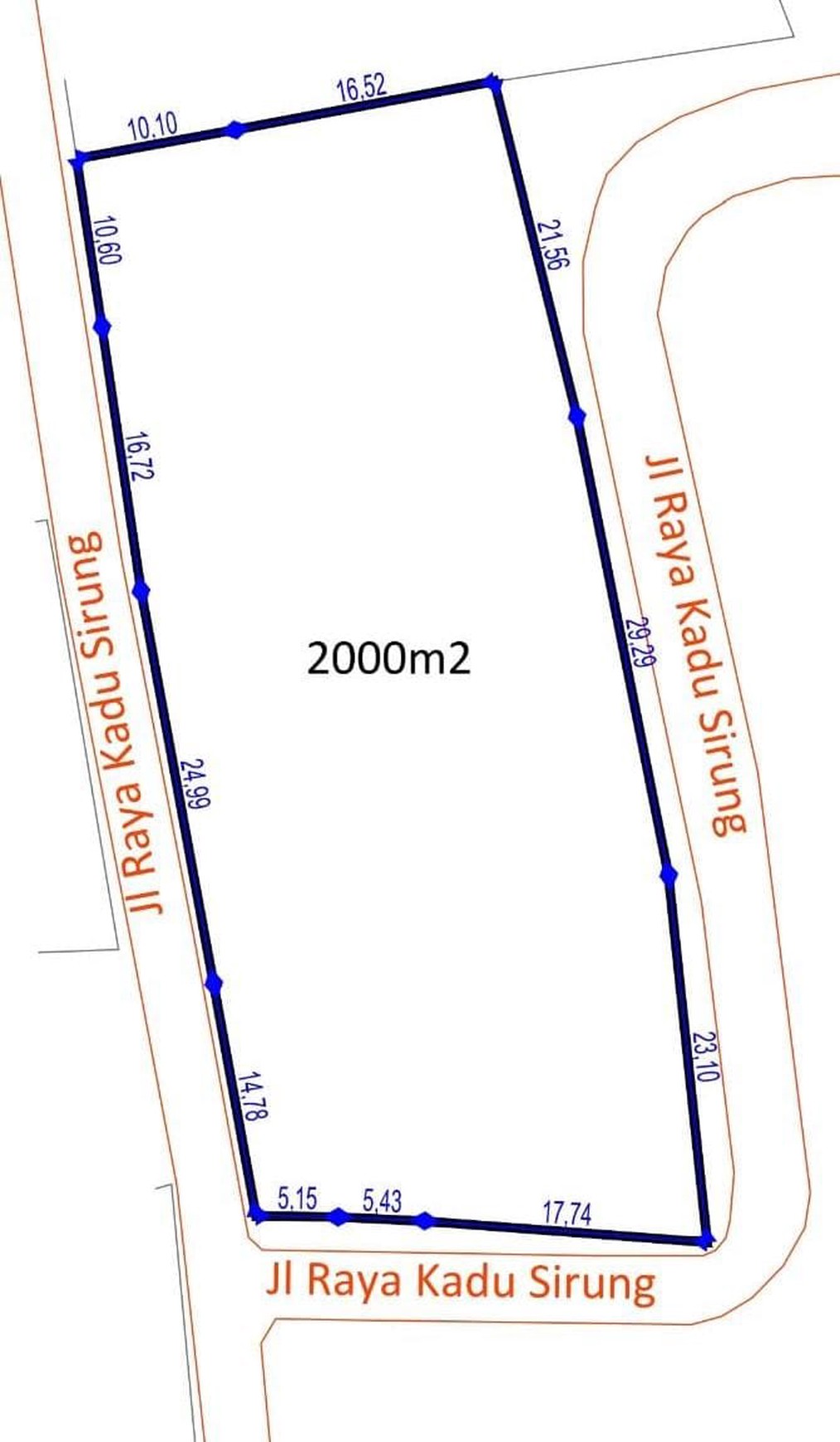 Tanah 2000 meter Kadusirung dekat exit tol 5 stasiun Jatake Hiera BSD CITY Tangerang