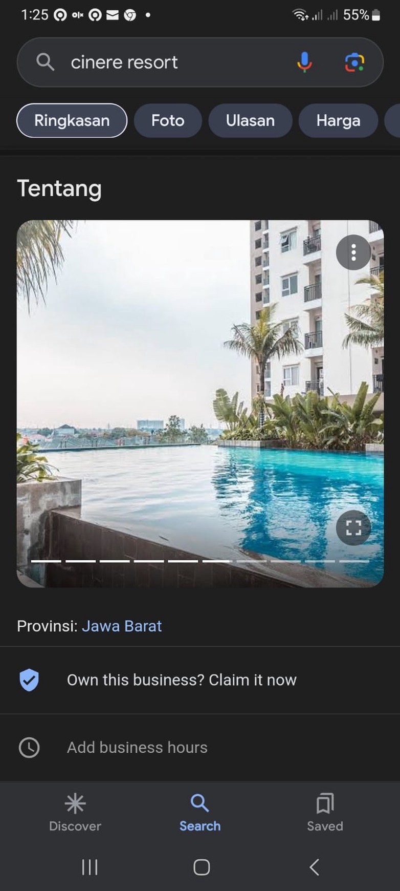 DISEWA APARTMENT  T. Studio CINERE RESORT APARTEMEN