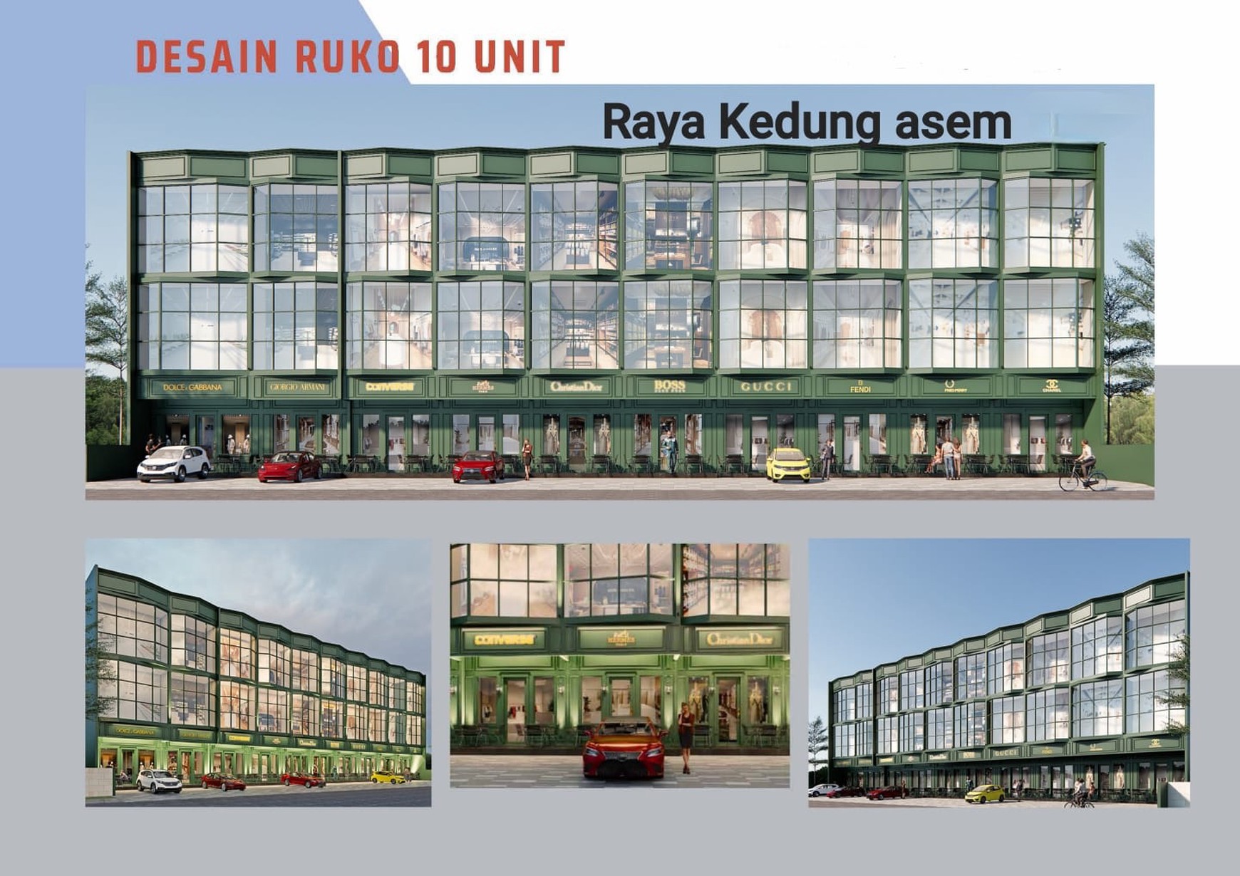 Dijual 9 Ruko Jejer Surabaya Timur - Ruko Raya Kedung Asem - Rungkut Dekat Raya Merr, Galaxy Mall Cocok Buat Segala Usaha - Parkiran Luas 