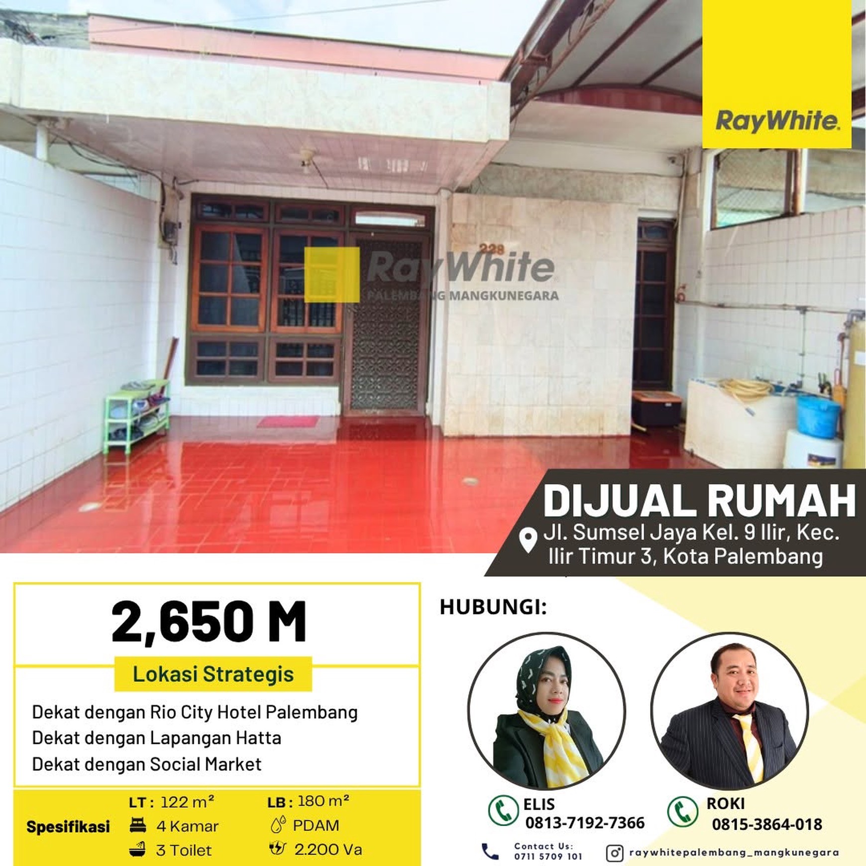 Rumah dijual cepat di tengah kota