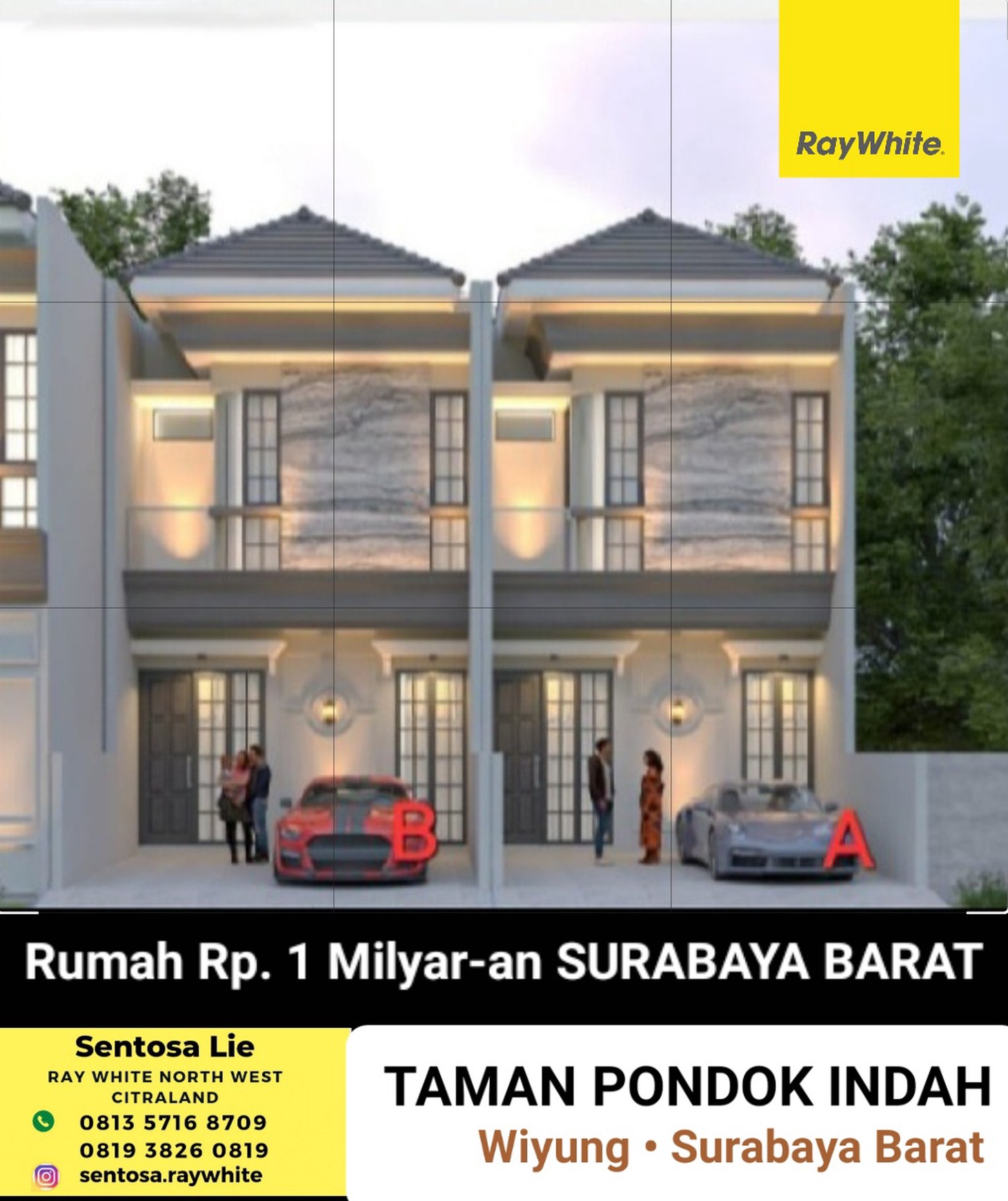 1 Milyar-an Dijual Rumah Baru Taman Pondok Indah Wiyung Dekat Babatan Pratama , Royal Residence, Pakuwon Mall