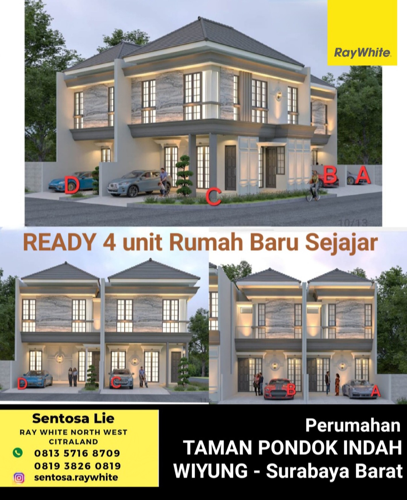 1 Milyar-an Dijual Rumah Baru Taman Pondok Indah Wiyung Dekat Babatan Pratama , Royal Residence, Pakuwon Mall