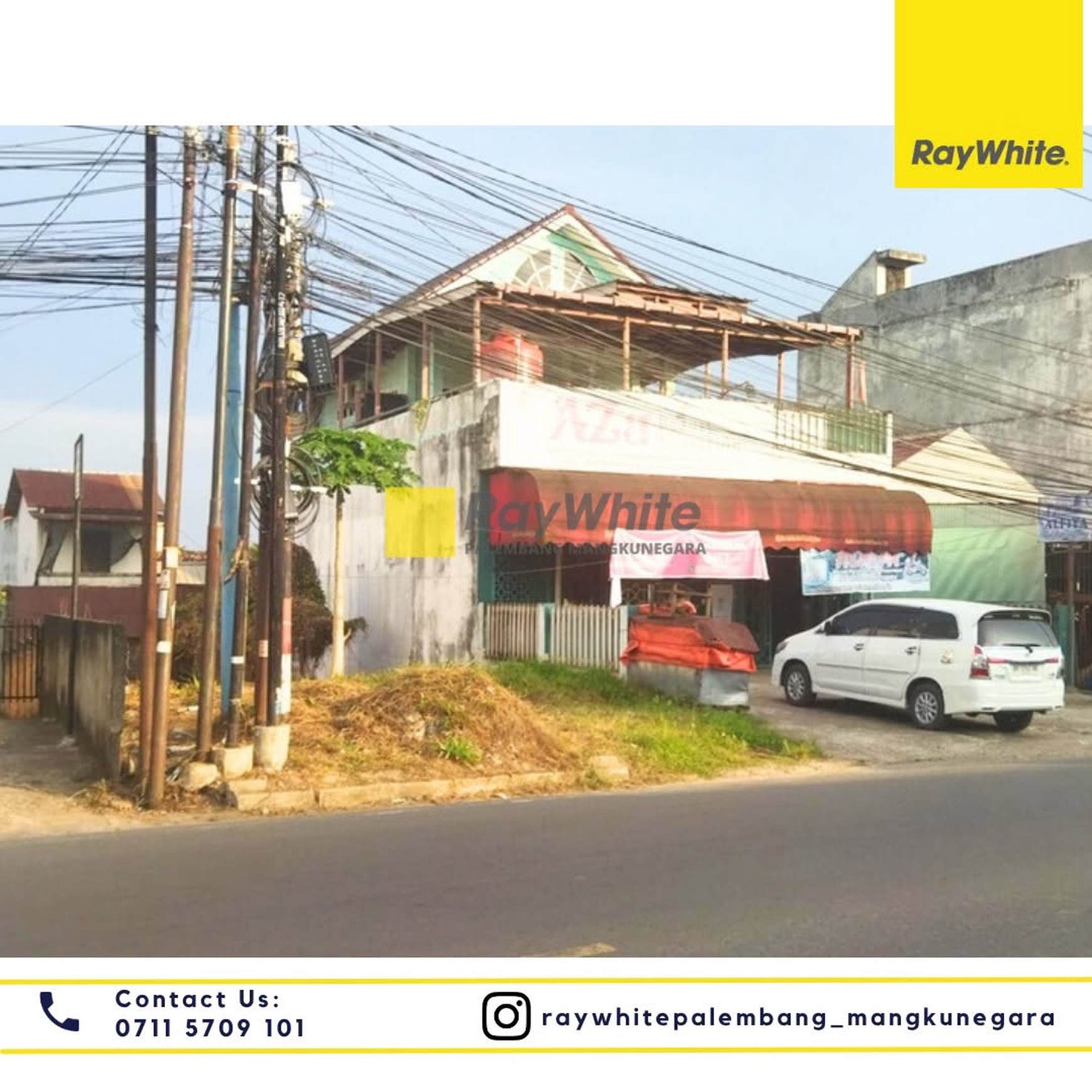 Dijual Cepat tanah + Bangunan di Jl Parameswara Kota Palembang