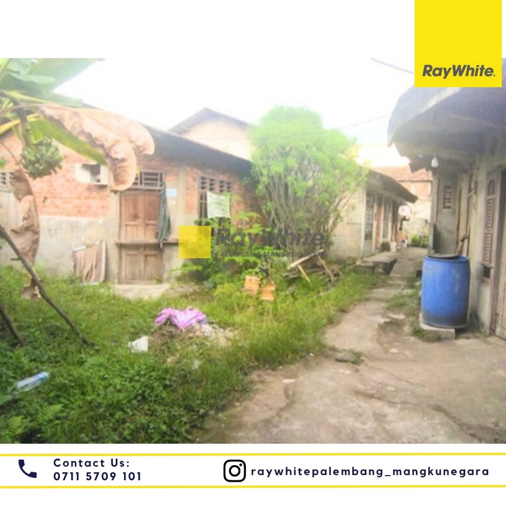 Dijual Cepat tanah + Bangunan di Jl Parameswara Kota Palembang