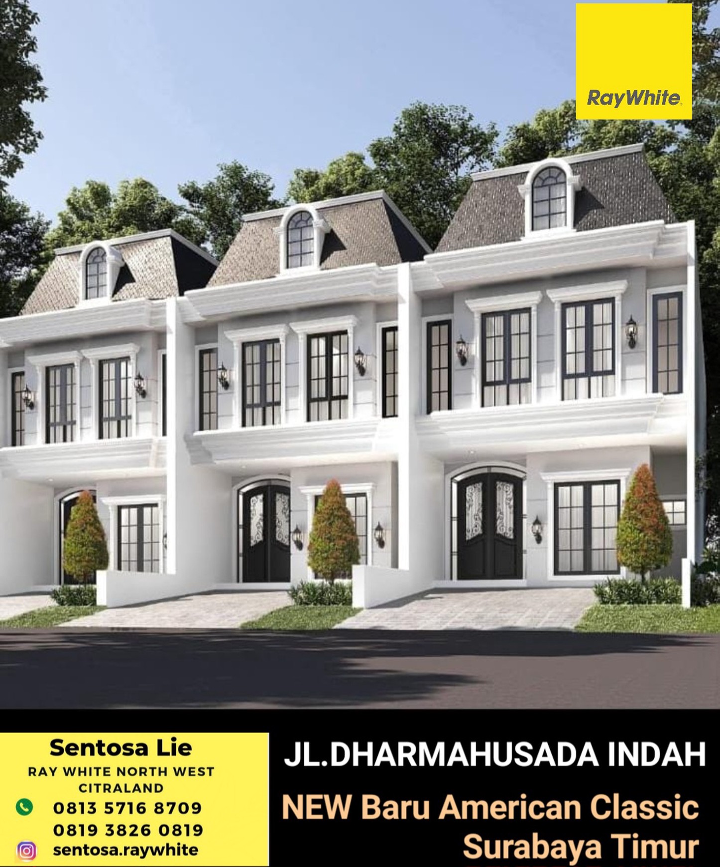 4 Milyar-an Dijual Rumah Baru Dharma Husada Indah Surabaya Timur - New American Classic Dekat Galaxy Mall, Raya Kertajaya Indah, Kampus Unair, Its - Spesial Row Jalan 3 Mobil - Shm - Ready 4 Unit Ruma